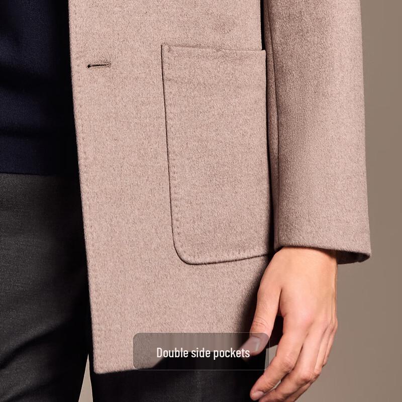 Antonio Men's Wool Blend Twill Mid-Length Suit Coat