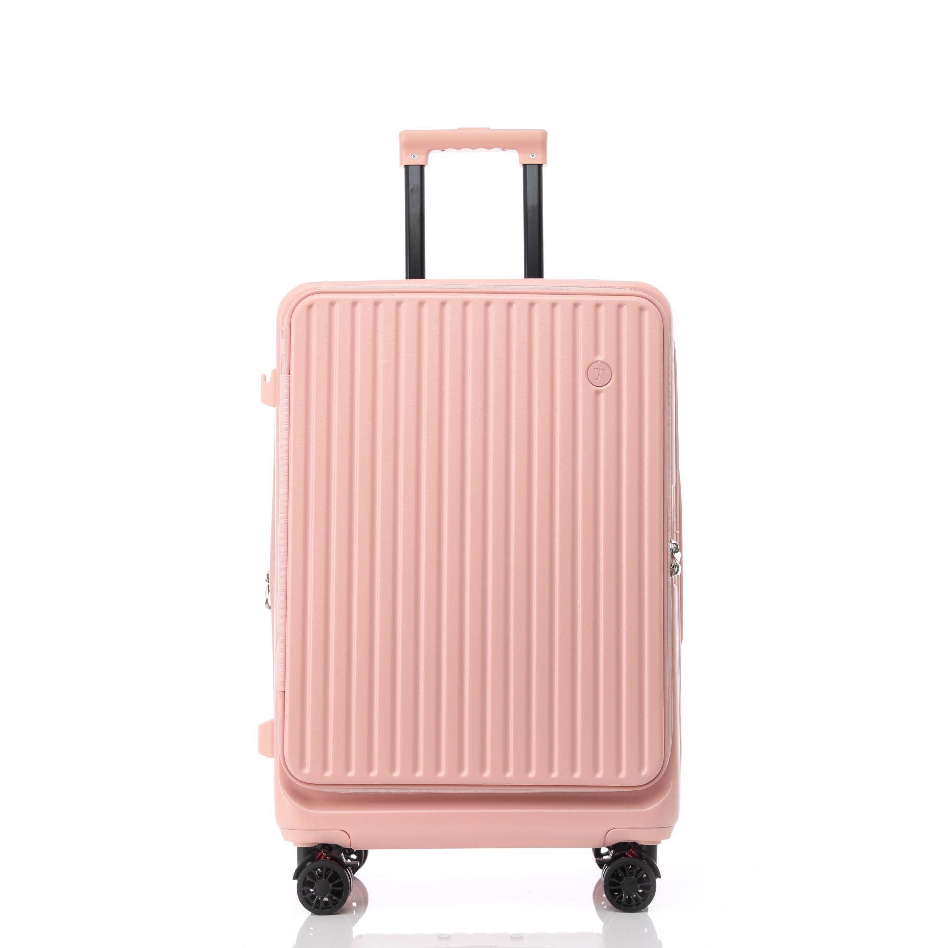 

Новый расширяемый 20-дюймовый чемодан-тележка ручной клади с большой вместимостью и передним открыванием, 2025 20-inch Carry-on