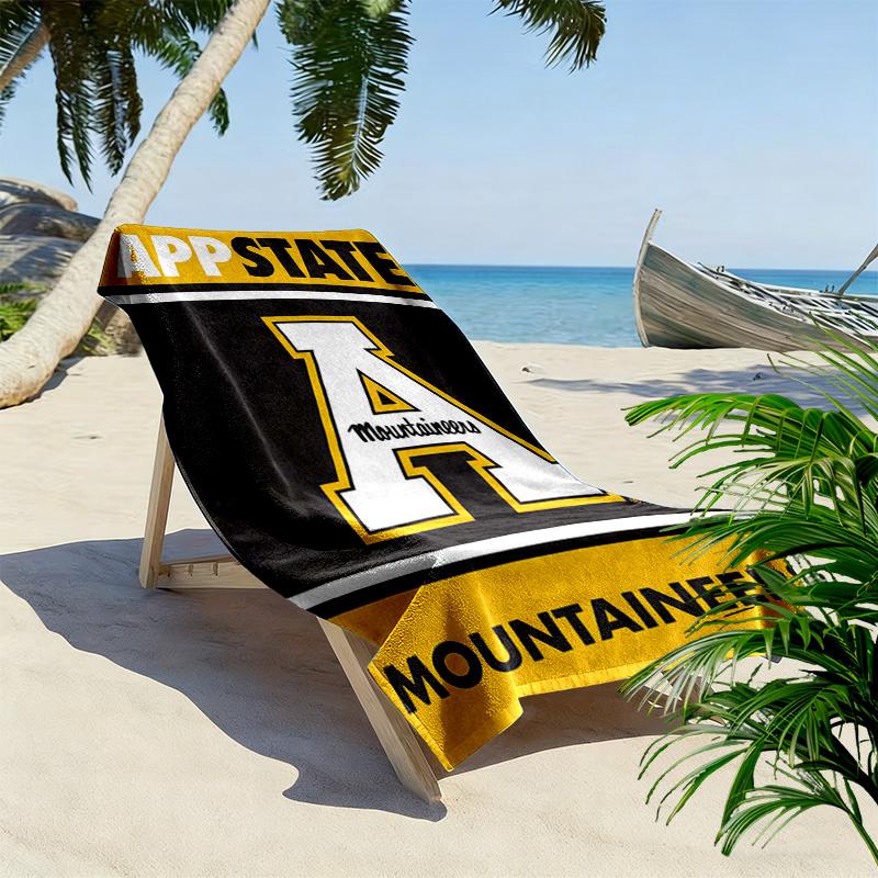 Appalachian State Mountaineers Print Beach Towel, Large Soft Quick Dry Towel for Beach Camping Swimming
