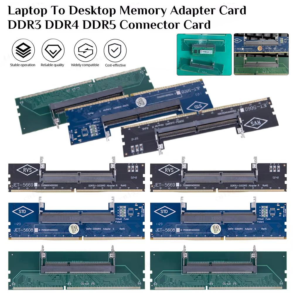 

Laptop to Desktop Memory Adapter Card SO-DIMM To PC DIMM Card DDR3 DDR4 DDR5 Memory RAM Connector Adapter