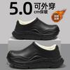 Waterproof Cotton Slippers Autumn and Winter New Thick Bottom Heightening Plush Thermal Bag and Cotton Slippers