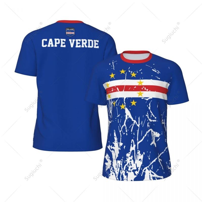 Exclusive Design Cape Verde Flag Grain 3D Printed Men For Running Bike Soccer Tennis Fitness Sports Tshirt Mesh Short T-shirt