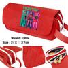 Cartoon Print Large Capacity Double Layer Portable Pencil Bag, Stationery Bag For Primary And Secondary School Students