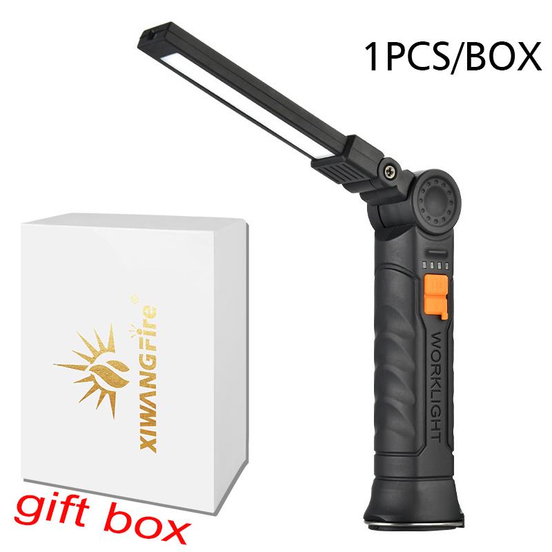 Rechargeable Led Working Light BBQ Fishing Camping Lamp With Magnet and Hook 5 Modes 360° Rotating Light Christmas Gifts For Men