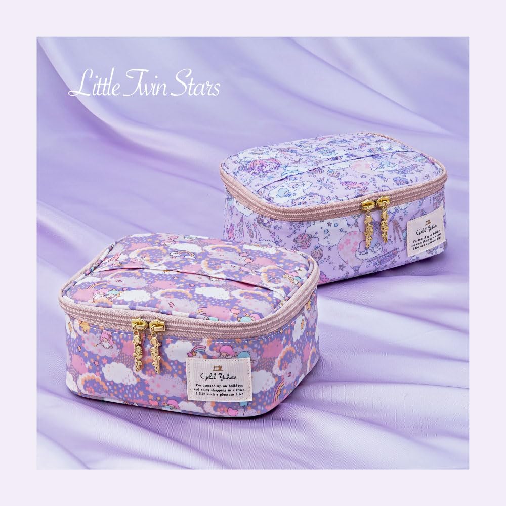 Large Capacity Vanity Makeup Cosmetic with Brush Large Small Item LC Floral New Birthday Made In Japan Twin Stars Sky High Stars Pouch, Pouch, Pouch,