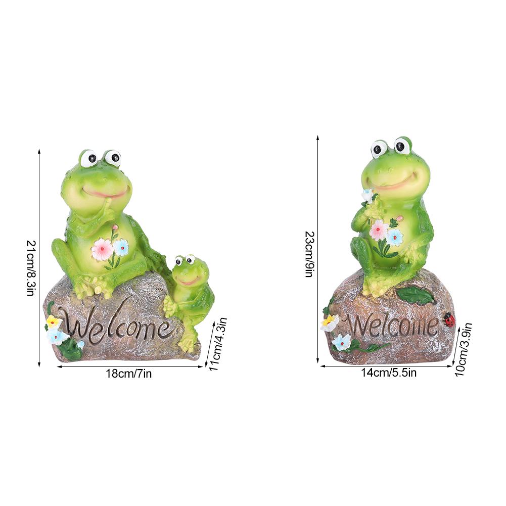 2pcs Lovely Miniature Artificial Frog Amimal Model Ornament Landscape Garden Decoration Craft