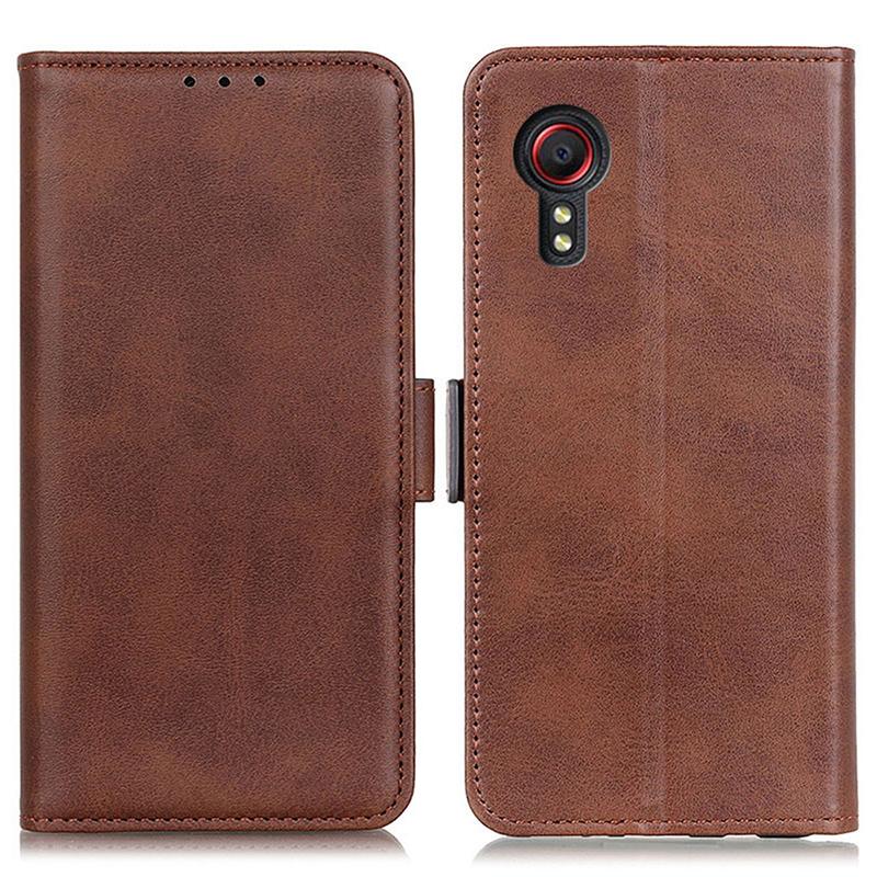 For Samsung Galaxy Xcover7 Leather Folio Wallet Case Stand Protective Flip Phone Cover