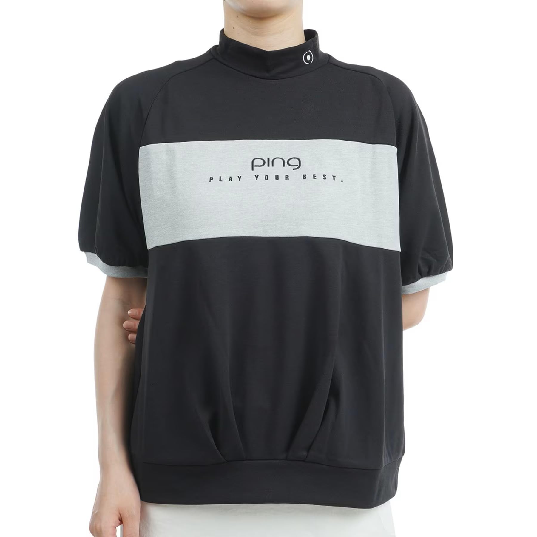 

Женская футболка с коротким рукавом и высоким воротом для гольфа S [Pin Apparel] (Логотип бренда) / / 622-4267800 010_Черный