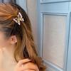 Elegant Faux Pearl Hair Clip Women High Ponytail Small Butterfly Catch Clip Side Clip Back Head Plate Girls Hair Accessories