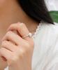 47Bag 925 Silver Daisy Freshwater Pearl Ring Eldar/ Elder