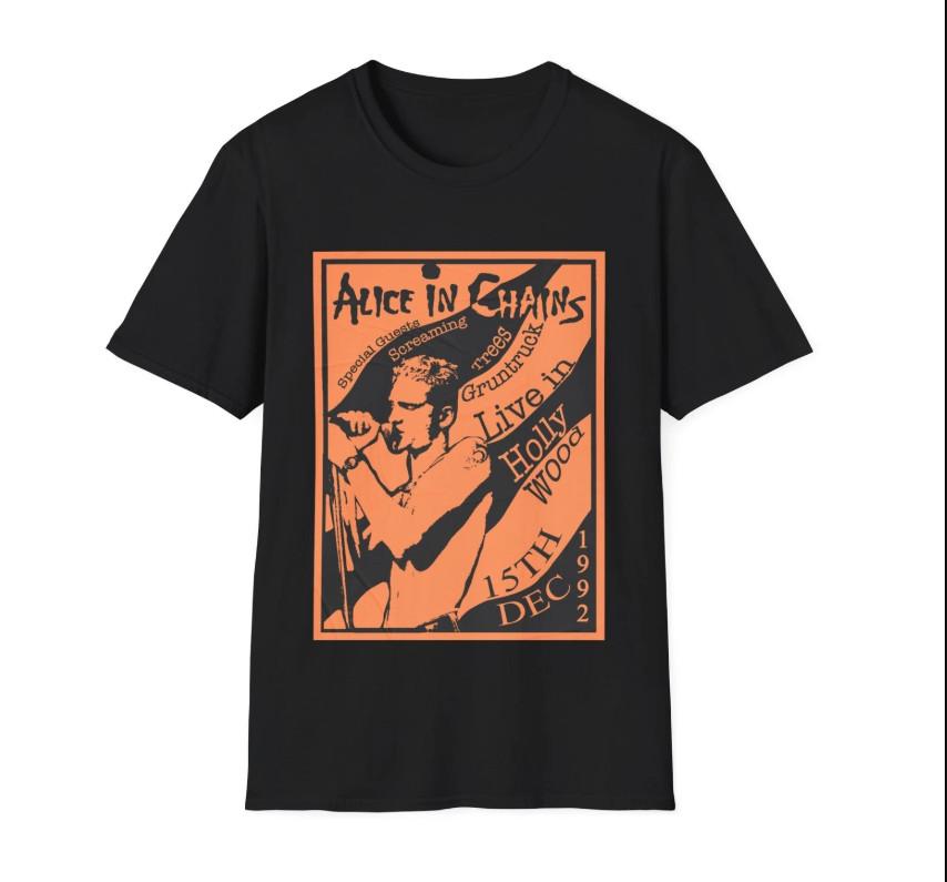 Alice in Chains Screaming Trees Gruntruck 1992 Živě v Hollywoodu Tričko, S-4XL