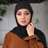 Solid Jersey Modal Hijab Scarf With Baseball Cap Woman Muslim Instant Hijabs Shawl Fashion Sports Scarves Accessories