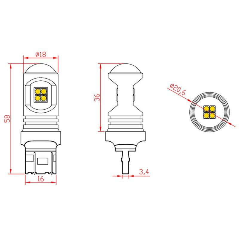 4pcs/lot T20 W16W 921 White Canbus Error Free Car LED Backup Reverse Light For Jeep Grand Cherokee WK2 2011-2019