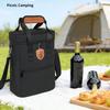 Elegant Bottle Insulated Container With Secure Design For Picnics Parties And Travel Holds 2 Bottles In Black Gray steelblue