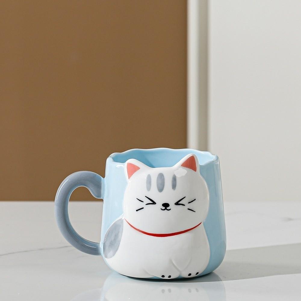 Cartoon Ceramic Mug 3D Embossed Milk Mug Creative Coffee Cup  Kitchen Use