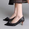 Bow Women High Heels Shoes Pointed Toe Sandals Sexy Woman Shoes 2025 Summer Elegant Wedding Dress Pumps Shallow Mujer Zapatos