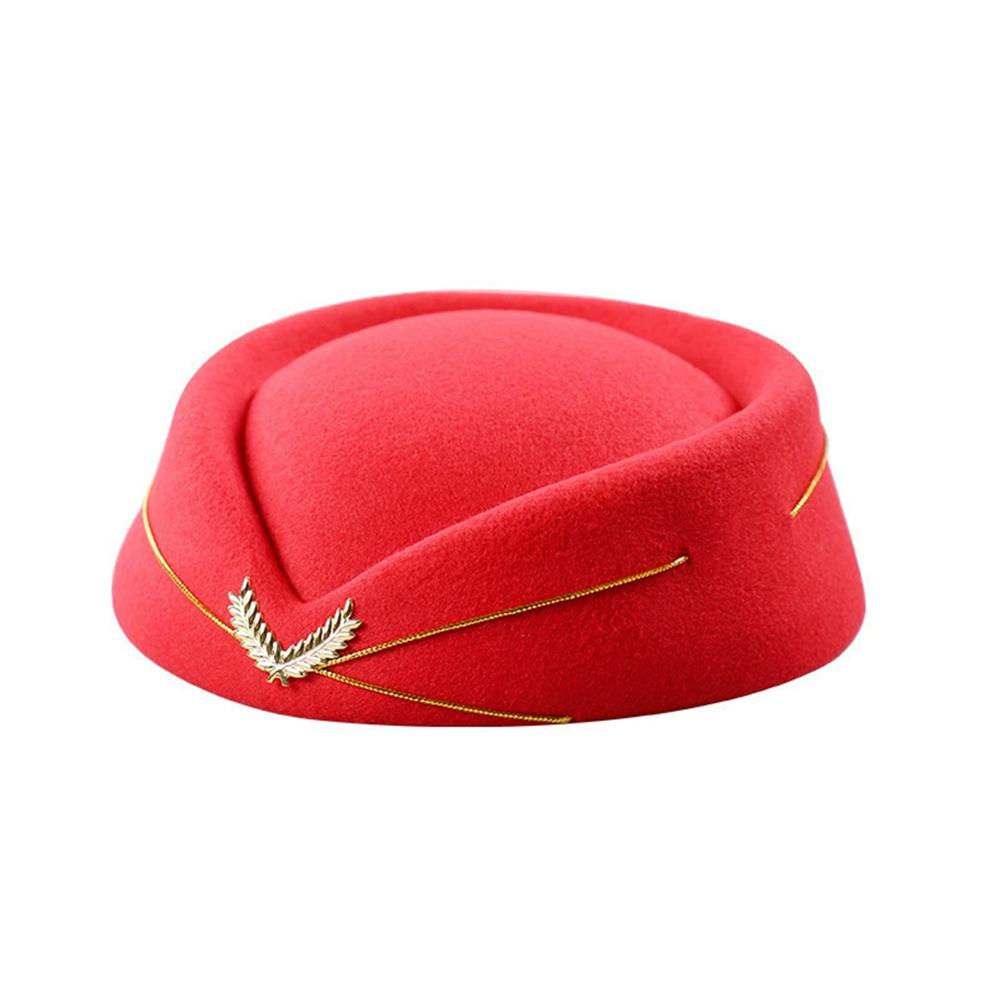 Stewardess Hat Beret Hat Women Air Hostesses Hat Party Cosplay Formal Uniform Caps Accessory Party Hats Costume