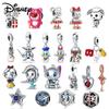 Disney 925 Silver Mickey Minnie And Snow White Pendant Beads Various Styles Suitable For Diy Bracelet