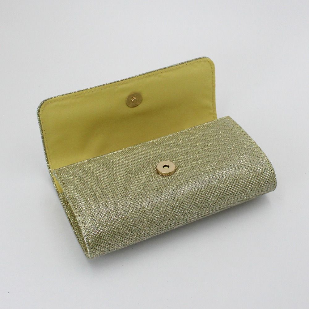 Fashion Champagne Evening Handbag Glitter Chain Dinner Bag Underarm Bag Shoulder Bag Women