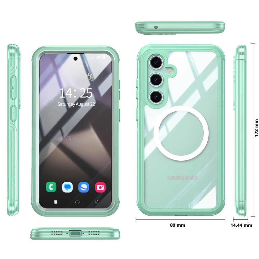Tempered Glass Protector Case for Samsung galaxy A16 S24FE S24 Plus S23 Ultra A55 Transparent 360 Full Protective Clear TPU Case