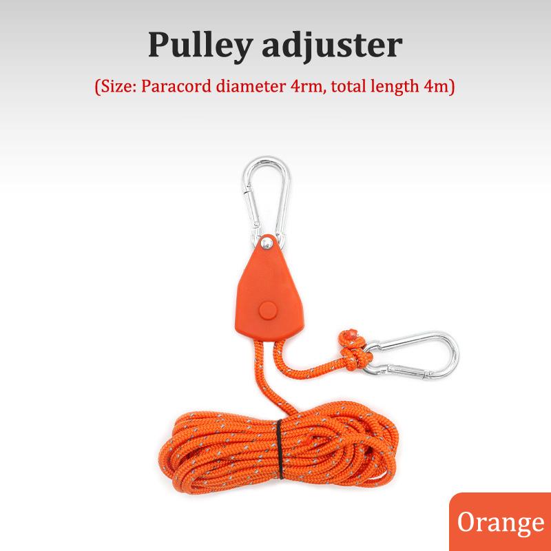 

Уличный регулировщик с блоком держатель для палатки металлический подъемный блок светоотражающая ветрозащитная веревка утолщенная веревка для навеса зонта 4 мм оранжевый