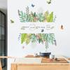 2 Stück Grüne Blatt Wandaufkleber Abnehmbar DIY Wandtattoos Wandbild für Wohnzimmer Schlafzimmer Hintergrund