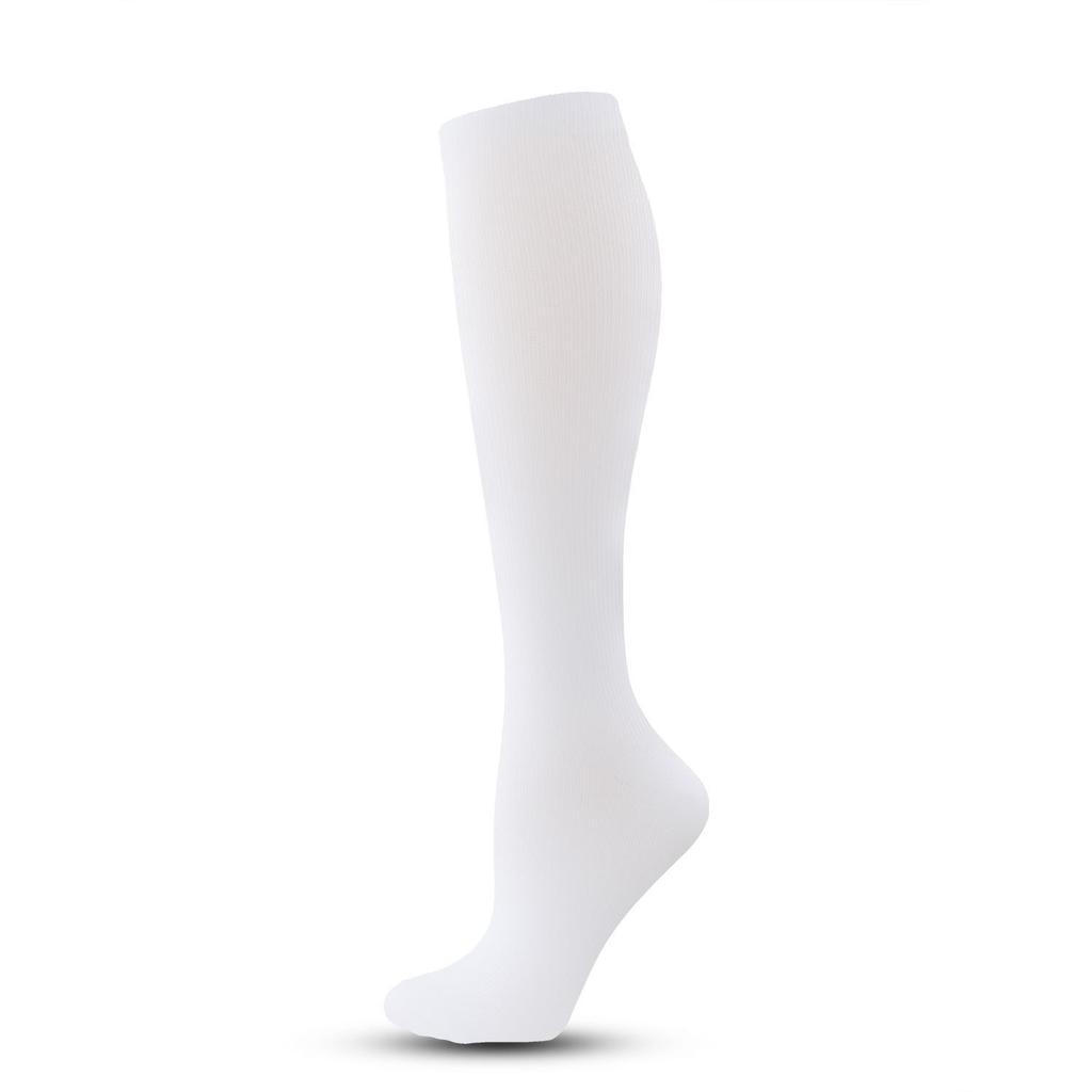 Unisex Outdoor Lauf- und Radsport Kompressionssocken - Lang, einfarbig, elastische Wadenstütze.