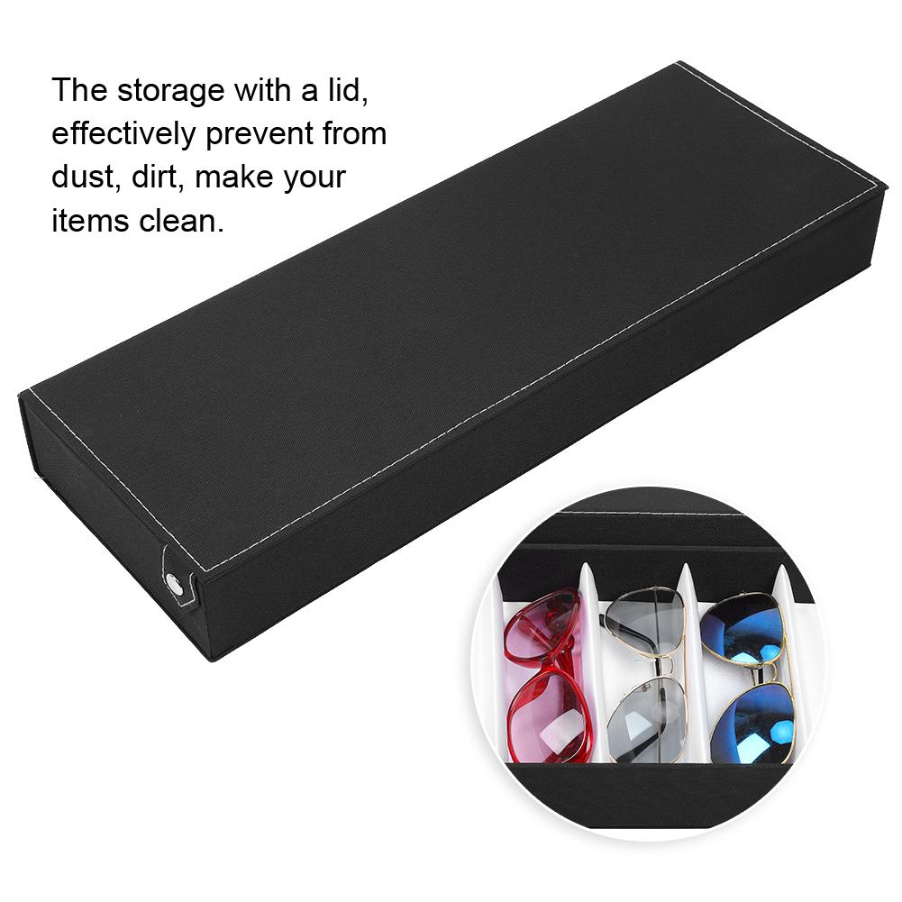 8 Grids Dustproof Glasses Case Organizer Sunglasses Storage Box Jewelry Display Container