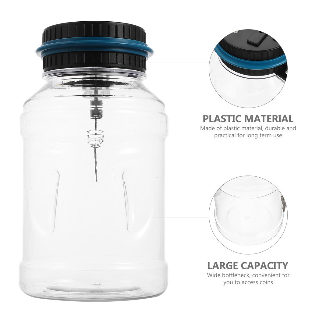 Digital Counting Money Jar Piggy Bank for Adults Coins Bucket Shaped Saving Pot Electronic Kids Boys Plastic