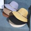 Hat Women's Knitted Breathable Fisherman Versatile Korean Version Trendy Sun Shading Pearl Bow Grass