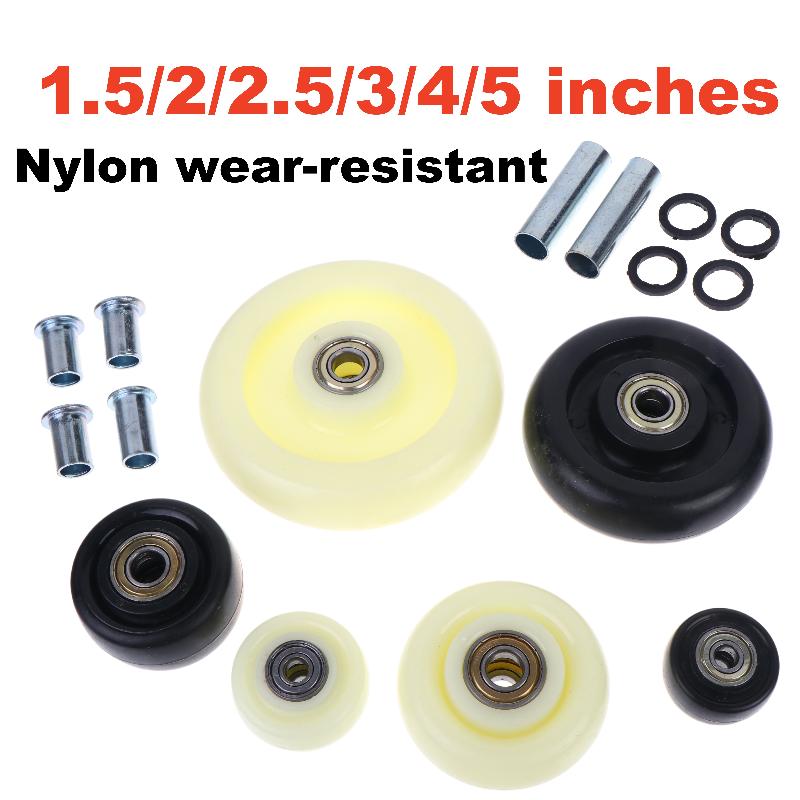 2 Sets Furniture Wheels Sliding Swivel Trolley Castor 1.5/2/2.5/3/4/5Inch Caster For Cart Industrial Move Chair Replacement