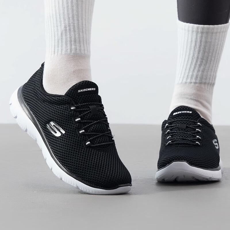 Skechers Women s 12985-BKW Walking Shoes 8