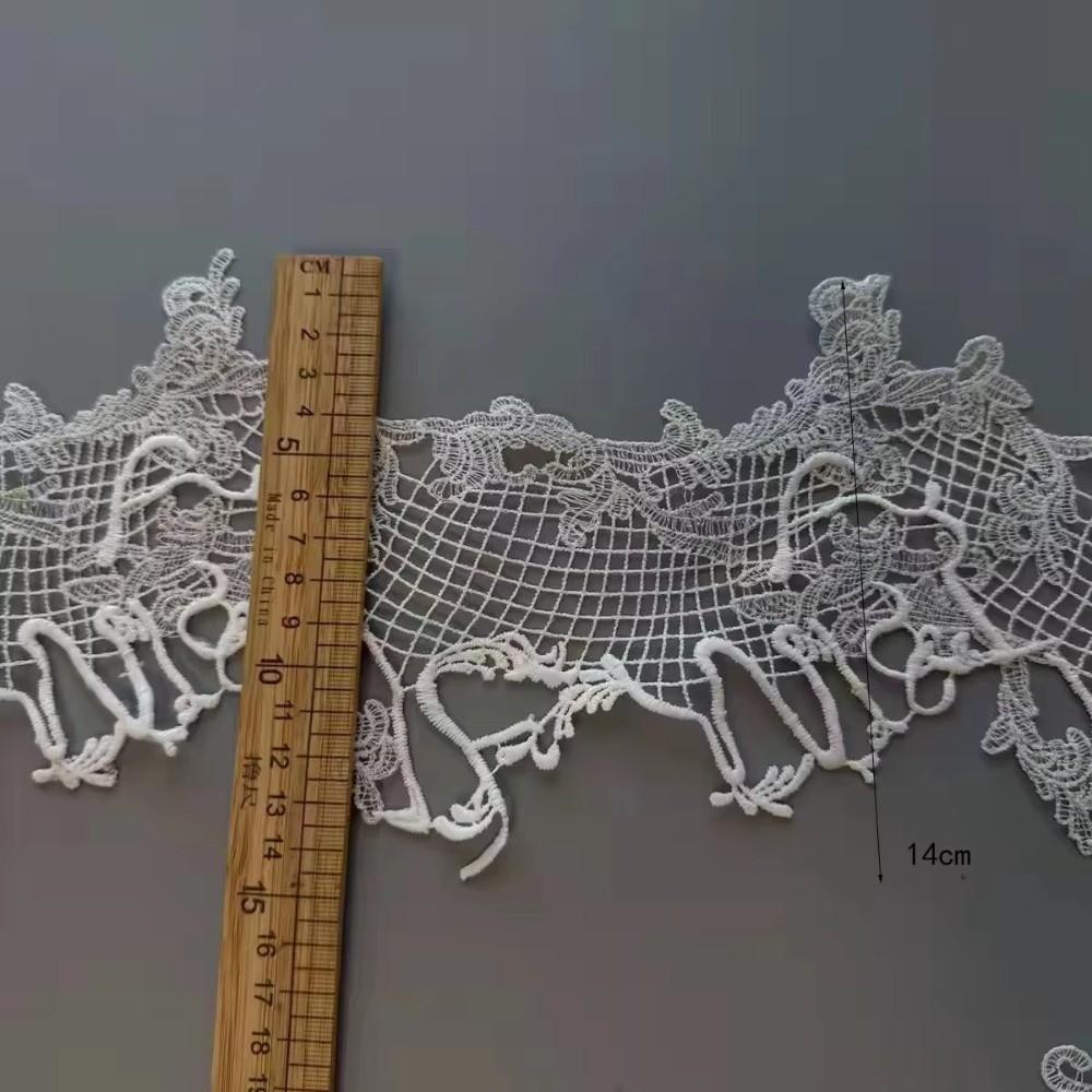 Hollow Grid Design Venise Lace Trim Irregular Edge Sew on Lace Ribbon Hollow Grid Lace Dressmaking