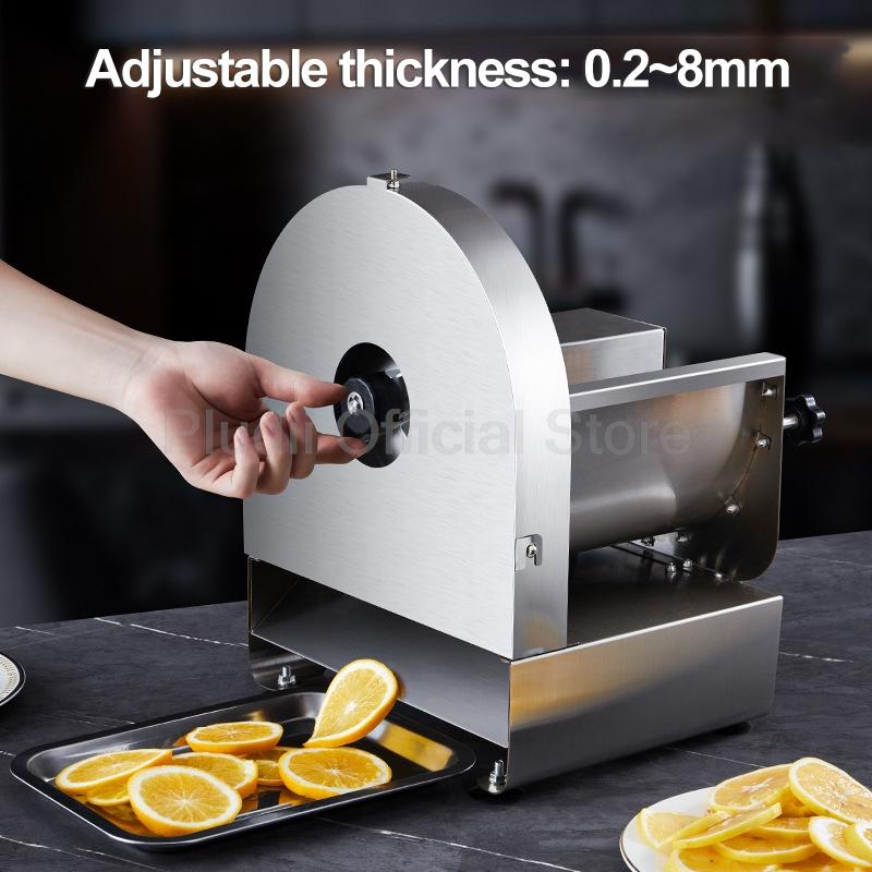 Fully Automatic Slicer Electric Vegetable Cutter Simple Machine For Home Commercial Kitchen Slice Fruit Adjustable Lemon potato