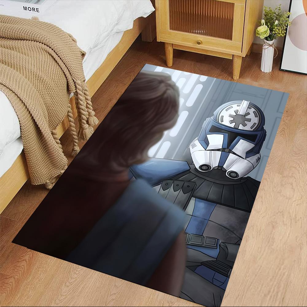 Star Wars Floor Mat Suitable for Dining Room Foyer Balcony Hallway Anti-slip Rug Anime Office Decor Luxury Gift for Birthday, Christmas, Wedding