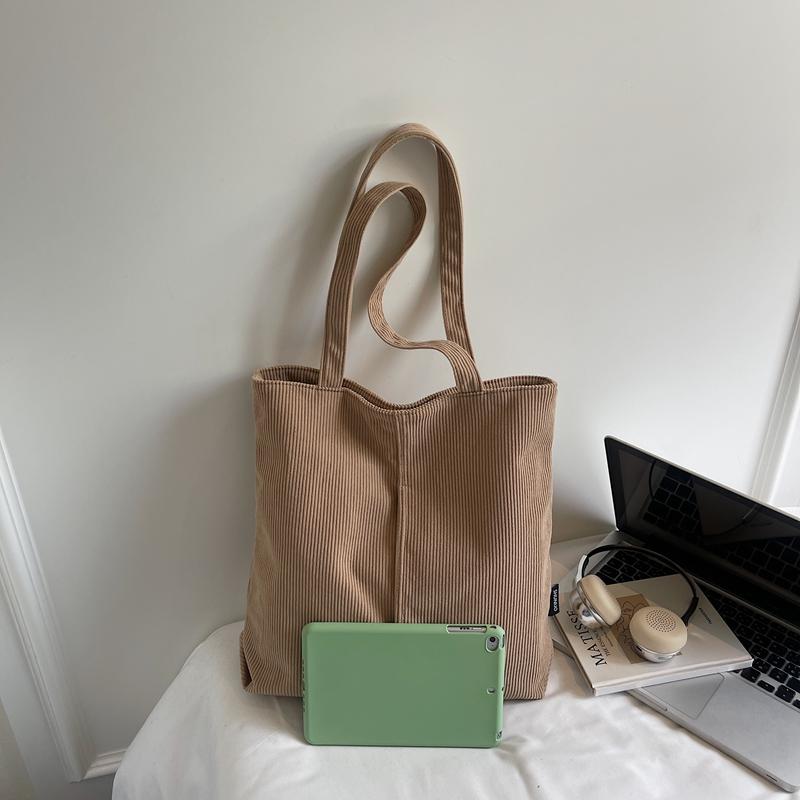 Large Capacity Tote Bag Women's Solid Color Shoulder Bag