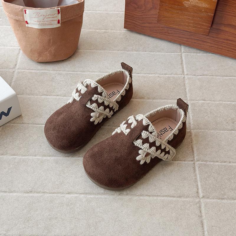 2026 Spring/Autumn Girls' Birkenstock Princess Leather Moccasins - Soft Sole Baby Shoes