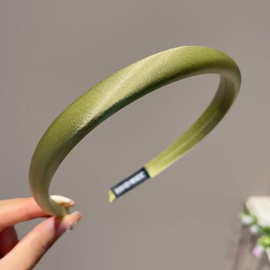 Women Headband Candy Color Sponge Filling Elastic Fit Hair Hoop Daily Commuting School Hair Accessory