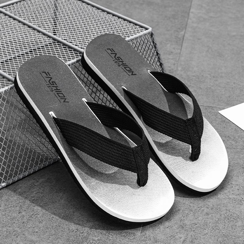 Fashion EVA High Rebound Men's Casual Flip Flops Summer Outdoor Casual Beach Slippers Men's Shoes