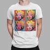 Tričko MARILYN MONROE Retro Model Film Unisex Tričko Dárek Bílé Klasické Pop Art Unisex Tričko