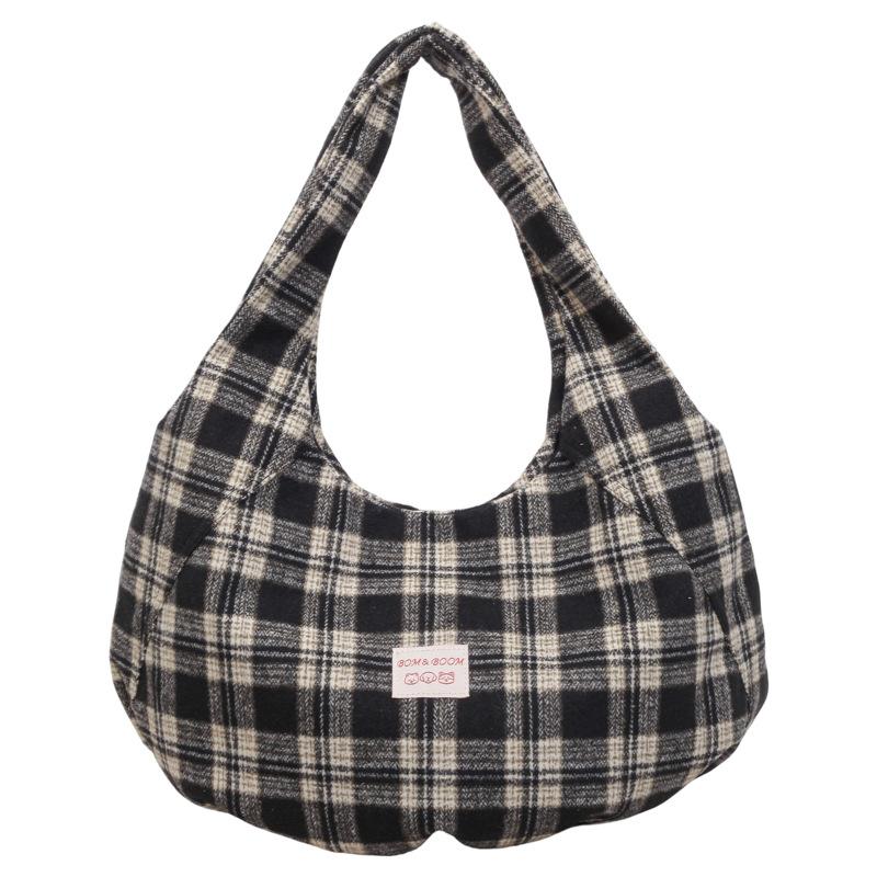 Womens Plaid Hobo Bag Casual Shoulder Handbag Large Tote Purse for Travel