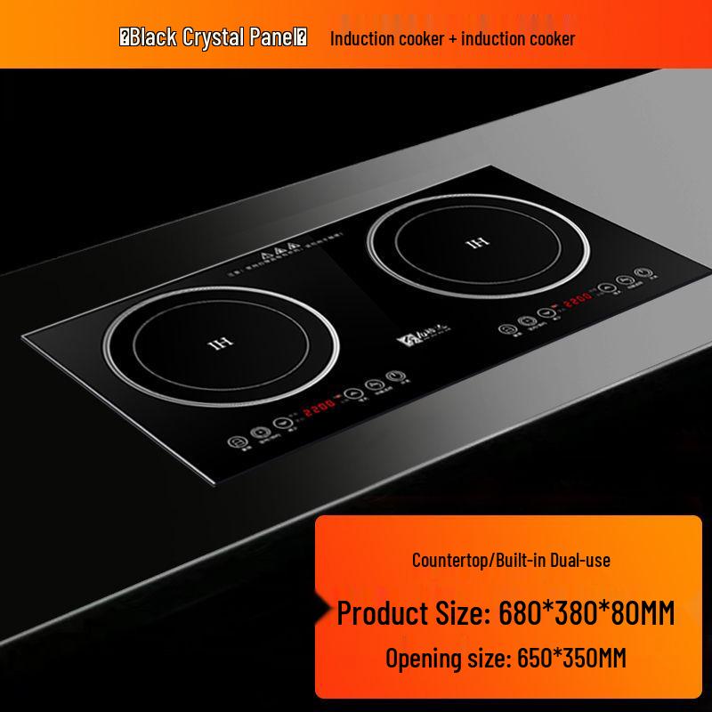 Smart Double-Burner Induction Cooktop - High Power, Built-In & Multifunctional