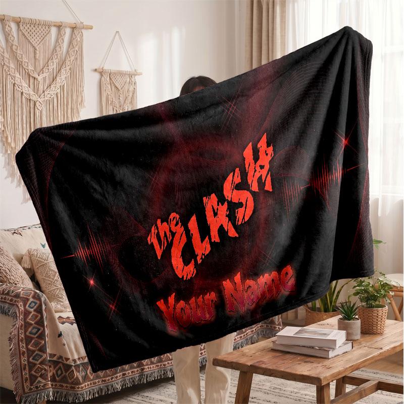 The Cure Flannel Blanket, Custom Name Text Personalized Soft Throw Blanket Home Decor Gift
