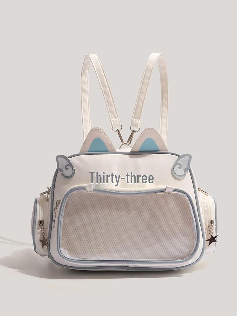 Y2K Trendy Millennium Hot Girl Multifunctional Backpack - Stylish Single or Double Shoulder Bag with Cool Badges