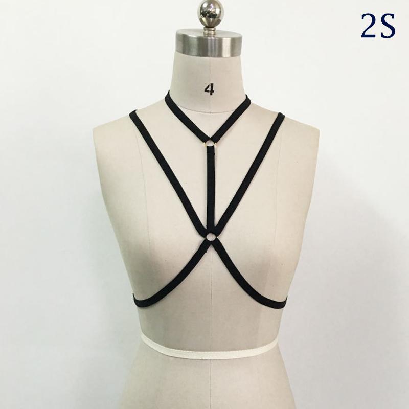 

Чорні підв язки, бинтовий бюстгальтер, жіночий портупей, готичний кроп-топ, жіночий бюстгальтер