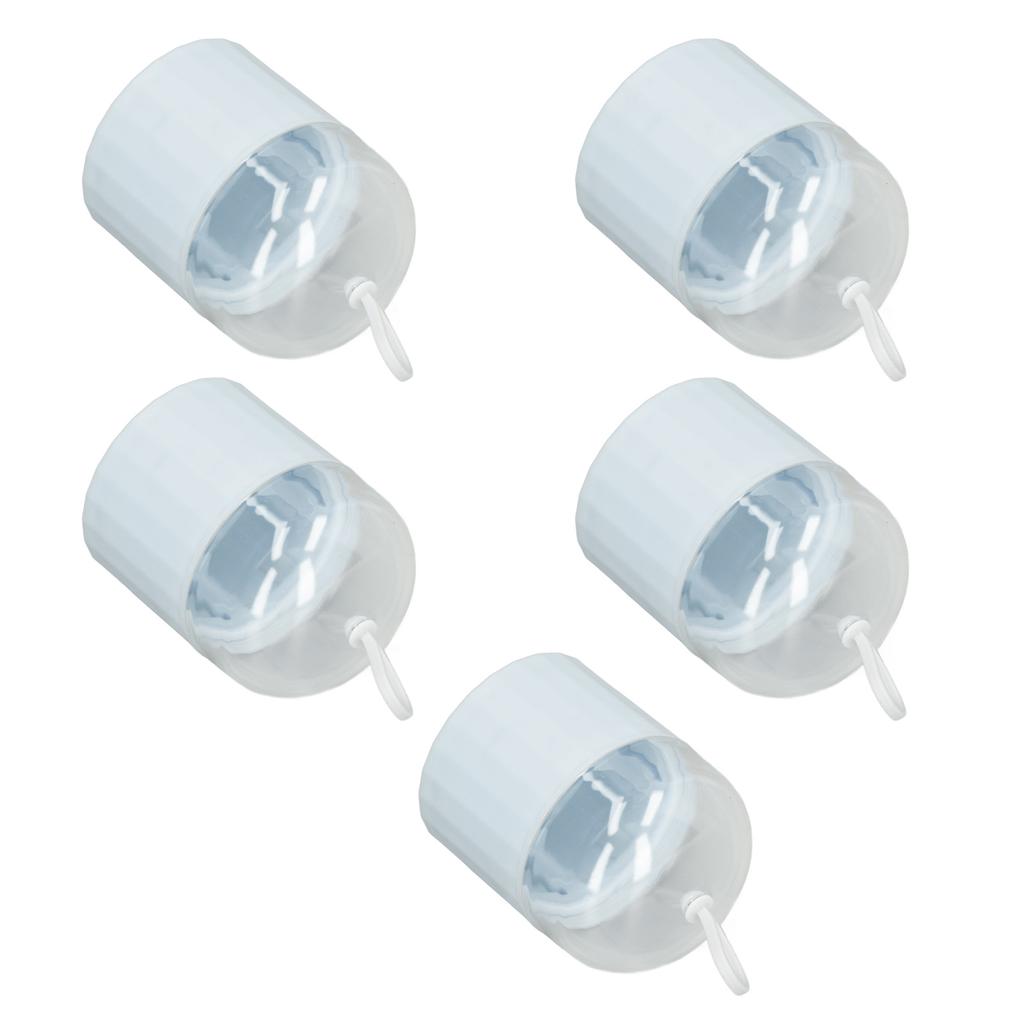 5pcs Beauty Egg Holder Dust Proof Transparent Cover Removable Hollow Rack Hanging Makeup Sponge Travel Case Blue