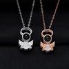 Cross Accessories Little Angel Necklace - 'I Love You' Projection in 100 Languages, Clavicle Chain, Valentine's Day, European & American Style.
