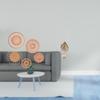 Rattan Woven Wall Art And Metal Sculpture Abstract Crafts for Tea Room Hallway Bedroom Porch Cafe