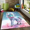 3D Niedliches Einhorn Große Fläche Gamer Teppich für Zuhause Wohnzimmer Kinderzimmer Sofa Fußmatte Dekoration Kinder Boden Spielmatten