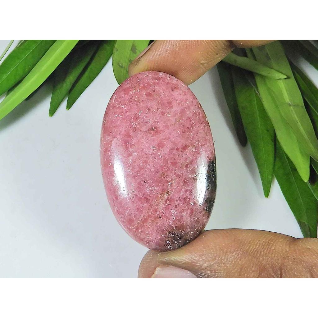 25X39X04MM Natural Red Rhodonite Quartz Oval Cabochon Loose Gemstone SK-3751
